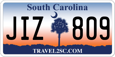 SC license plate JIZ809