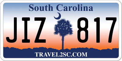 SC license plate JIZ817