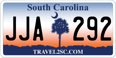SC license plate JJA292