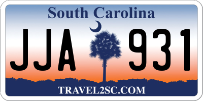 SC license plate JJA931