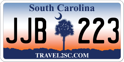 SC license plate JJB223
