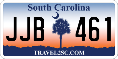 SC license plate JJB461
