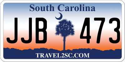 SC license plate JJB473