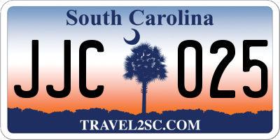 SC license plate JJC025