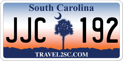 SC license plate JJC192
