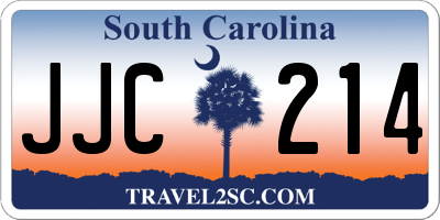 SC license plate JJC214