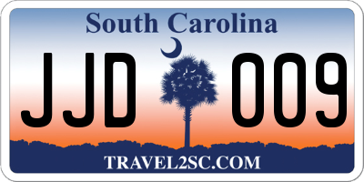 SC license plate JJD009