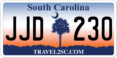 SC license plate JJD230