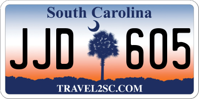 SC license plate JJD605