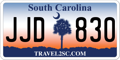 SC license plate JJD830