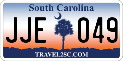 SC license plate JJE049