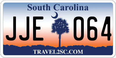SC license plate JJE064