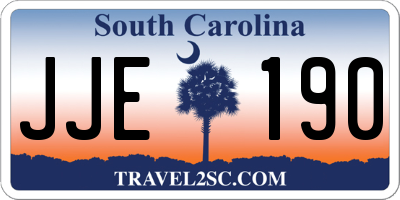 SC license plate JJE190