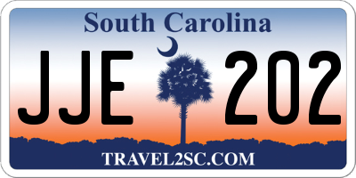 SC license plate JJE202