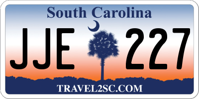 SC license plate JJE227