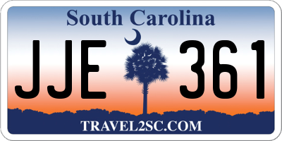SC license plate JJE361