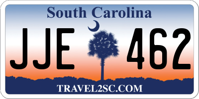 SC license plate JJE462