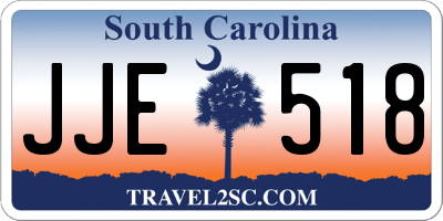 SC license plate JJE518