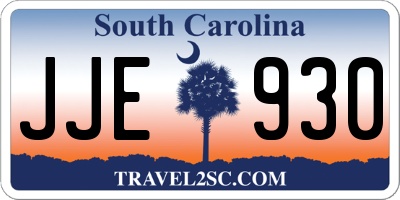 SC license plate JJE930