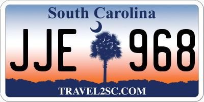 SC license plate JJE968