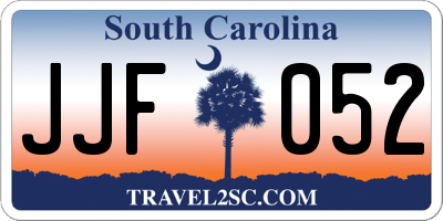 SC license plate JJF052