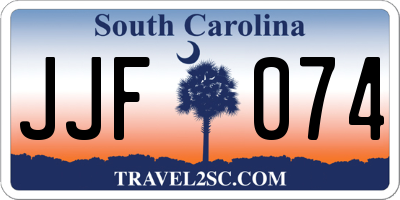 SC license plate JJF074