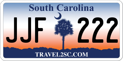 SC license plate JJF222