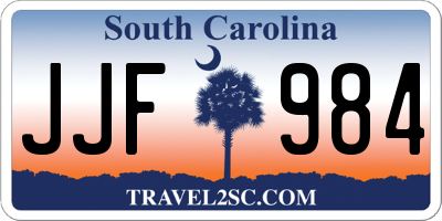 SC license plate JJF984