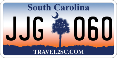 SC license plate JJG060