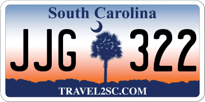 SC license plate JJG322