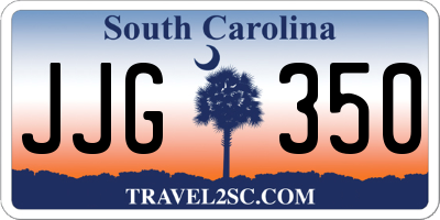 SC license plate JJG350
