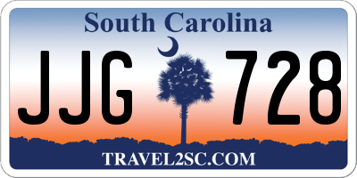 SC license plate JJG728