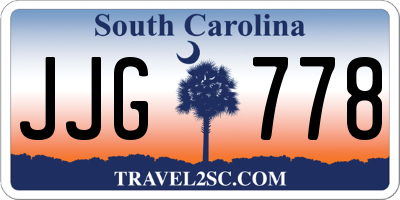 SC license plate JJG778