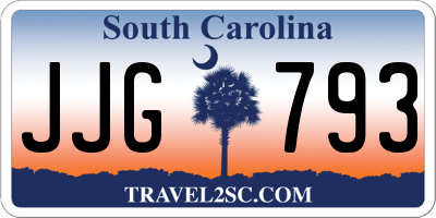 SC license plate JJG793
