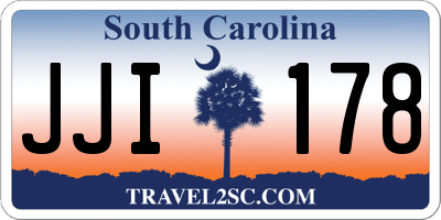 SC license plate JJI178