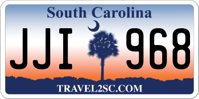 SC license plate JJI968