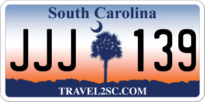SC license plate JJJ139