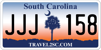 SC license plate JJJ158