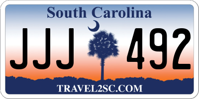 SC license plate JJJ492