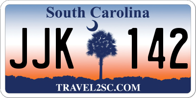 SC license plate JJK142