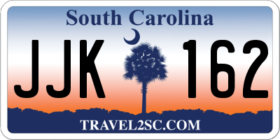 SC license plate JJK162