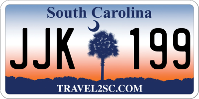 SC license plate JJK199
