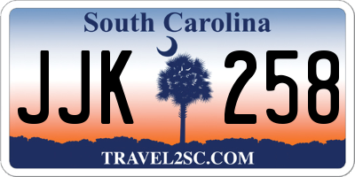 SC license plate JJK258