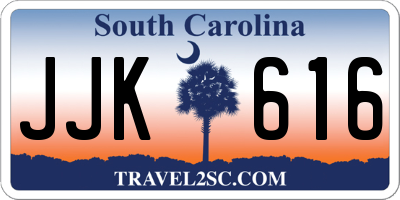 SC license plate JJK616