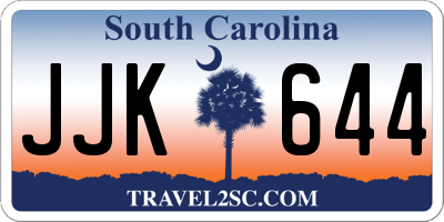 SC license plate JJK644
