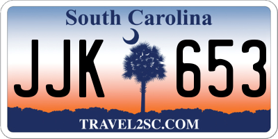 SC license plate JJK653
