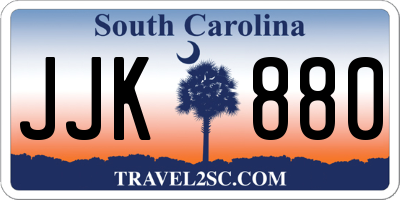 SC license plate JJK880