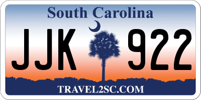 SC license plate JJK922