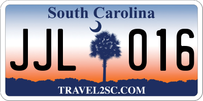 SC license plate JJL016