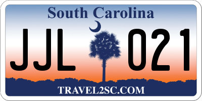 SC license plate JJL021